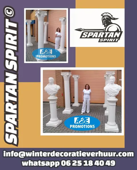 griekse zuil decors verhuur sparta aankleding etc. info@winterdecoratieverhuur.com