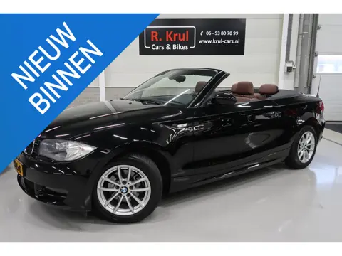 BMW 1-serie Cabrio 118i Airco-ecc Bruin Leer Stoelverwarming voor handel of export!! Sportvelgen Boe