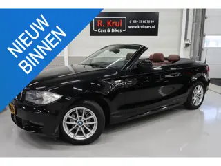 BMW 1-serie Cabrio 118i Airco-ecc Bruin Leer Stoelverwarming voor handel of export!! Sportvelgen Boe