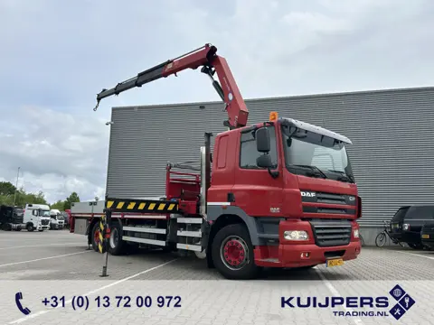 DAF CF 85 360 Euro 5 / HMF 2420 K3 Crane - Remote Controle / 233 dkm / Side Bords / Flat Bed