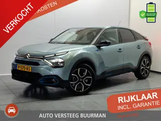 Citroen Ë-C4 Feel Pack 50 kWh Automaat, HUD, Climate/Cruise Control, dodehoek detectie, Navigatie, A