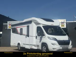 LMC 730 Tourer lift 165 PK enkele bedden+hefbed dakairco hordeur grote garage fietsenrek grote garag