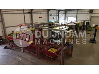 Taks MPL palletiseerder met lange aangedreven rollenbaan