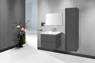 Badmeubel Sally 60cm - Incl keramische wastafel - Mat grijs