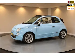 Fiat 500 C 0.9 TwinAir Turbo Lounge *Baby Blauw* All-seasons|PDC|16''Lm-velgen|NAP