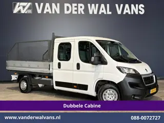Peugeot Boxer 2.0 BlueHDI 130pk Pick up Dubbel Cabine Open laadbak Euro6 Airco | 7-Zits | Trekhaak |