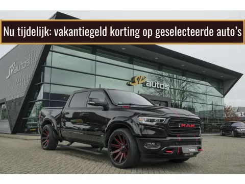 Dodge Ram 1500 5.7 V8 401pk 4x4 Limited LPG G3 Widebody Black&Red Luchtvering Trekhaak Head-up Harma