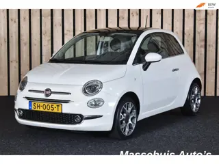 Fiat 500 1.2 Lounge 84dkm 1e eig. Panoramadak 16" Airco PDC LED Nwe APK