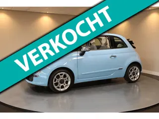 Fiat 500 C 0.9 TwinAir Turbo Lounge *Baby Blauw* All-seasons|PDC|16''Lm-velgen|NAP