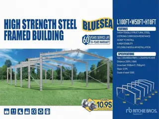 BLUESEA L100 ft x W50 ft x H18 ft Structural Steel