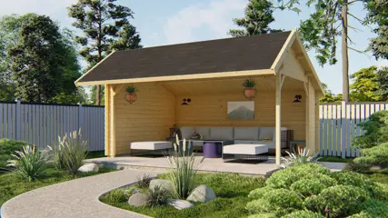 Blokhut - Tuinhuis Thüringen | 44 mm | vuren onbehandeld
