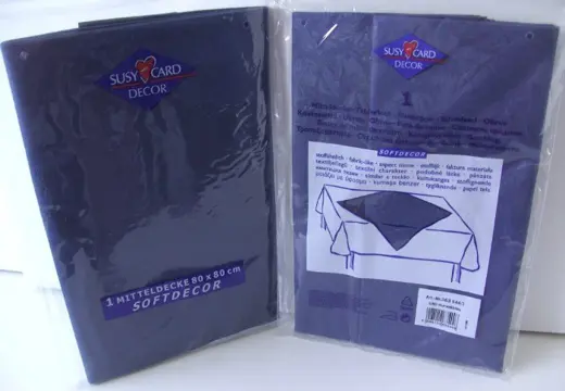 TAFELKLEED SUSY CARD DECOR 80X80 cm DONKER BLAUW 6 STUKS