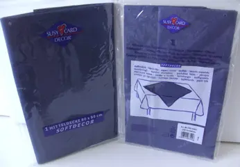 TAFELKLEED SUSY CARD DECOR 80X80 cm DONKER BLAUW 6 STUKS