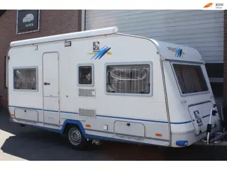 Knaus 8406 Sudwind, 4 Persoons, mover, Fietsendrager, midden keuken, vast toilet, kachel, Luifel