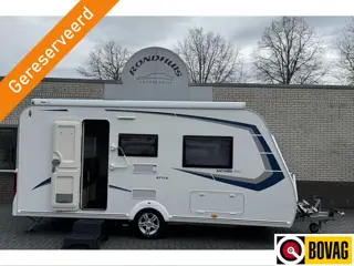 Caravelair Antares 450 Style met enkele bedden **Mover/Cassetteluifel/Fietsendrager/2e eigenaar/Zeer