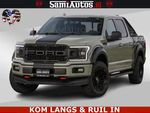 Dodge Ram FORD F150 5.0 V8 4X4 | MAT OLIVE GREEN | BIJTELLING VRIJ | ZEER DIK | CAMERA | 3500KG | PA