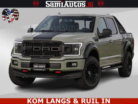 Ford USA F-150 5.0 V8 4X4 | MAT OLIVE GREEN | ZEER DIK | CAMERA | 3500KG | PANORAMA | LEDER | GO RHI