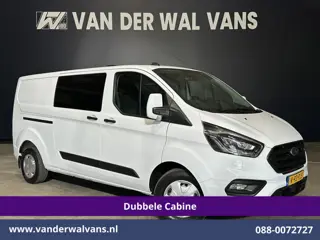 Ford Transit Custom 2.0 TDCI 131pk L2H1 Dubbele Cabine Euro6 Airco | 5-Zits | Xenon | Navigatie | Cr