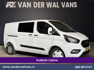 Ford Transit Custom 2.0 TDCI 131pk L2H1 Dubbele Cabine Euro6 Airco | 6-Zits | Cruisecontrol | Trekha