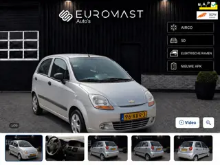 Chevrolet Matiz 0.8 Spirit Airco Elektrische Ramen 5d Nieuwe Apk