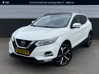 Nissan Qashqai 1.2 Tekna Automaat, Trekhaak, Panoramadak, 360" Camera, Stoelverwarming, Navigatie, P