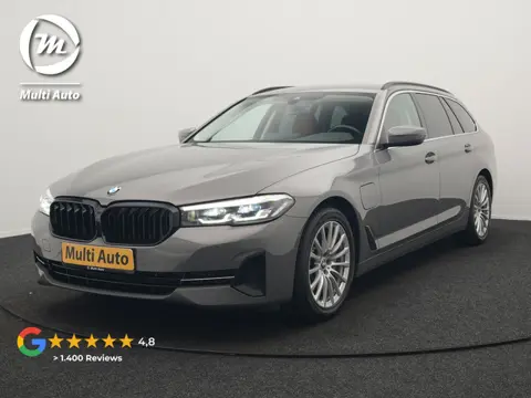 BMW 5 Serie Touring 530e Sportline PHEV 293pk Dealer O.H Bernina Grau Metallic | Trekhaak Afn. | M S