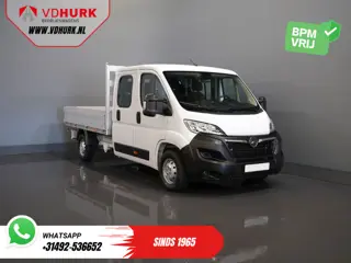 Opel Movano 2.2 140 pk DC Dubbel Cabine Open Laadbak/ 7 Pers./ 2.5t Trekverm./ Cruise/ Airco/ 288x21