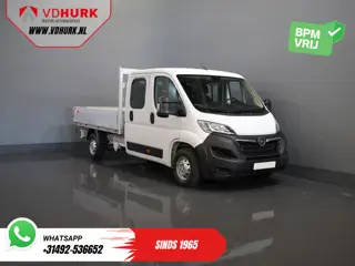 Opel Movano 2.2 140 pk DC Dubbel Cabine Open Laadbak/ 7 Pers./ 2.5t Trekverm./ Cruise/ Airco/ 288x21