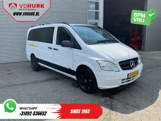 Mercedes-Benz Vito 113 CDI L3 DC Dubbel Cabine EXPORT Carplay/ Airco/ Camera/ 17” LMV/ PDC/ Trekhaak