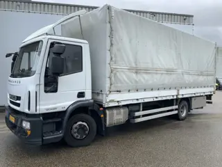 Iveco 120E28 Automaat Zeilwagen & Laadklep Airco Lucht Geveerd Trekhaak 3500 kg Bakmaat L720/B.247/H