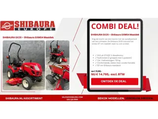 Shibaura SX25 met SXM54 maaidek