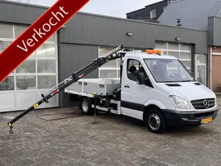 Mercedes-Benz Sprinter 510 2.2 CDI 366 Hiab 017T Laadkraan Trekhaak 3500kg trekgewicht 3 persoons Ex