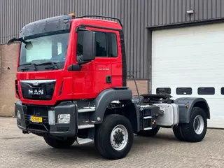 MAN TGS 18.400 4x4 / Big axle Naafreductie / Full steel / Sper / Euro6 / PTO / Hydraulic / Navi / Cl