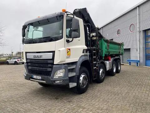 DAF CF410 / 8X4 / BIG AXLE / FULL-STEEL /2 SIDE TIPPER/ ONLY:363247 KM / AUTOMATIC / EURO-6 / 2014