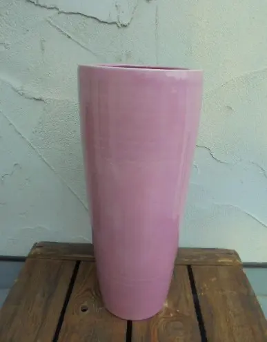 VAAS KERAMIEK OUD ROSE GEGLAZUURD TAPS 37,5 x dia 16,5cm NIEUW