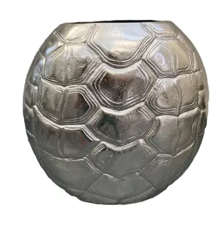 VAAS SHINNY RAW NICKEL SALERNO 31X31X13 cm NIEUW