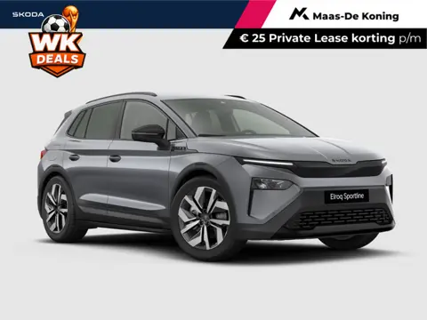 Škoda Elroq Sportline Elektromotor 210 kW / 286 PK SUV Graphite Grey | Trekhaak wegklapbaar | 3.000,