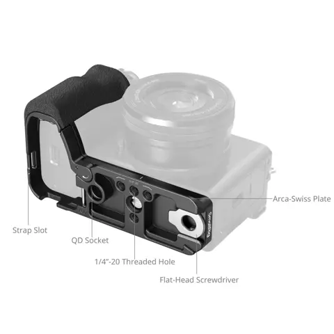 SmallRig 5061 L-Shape Mount Plate with Silicone Handle For Sony A6700