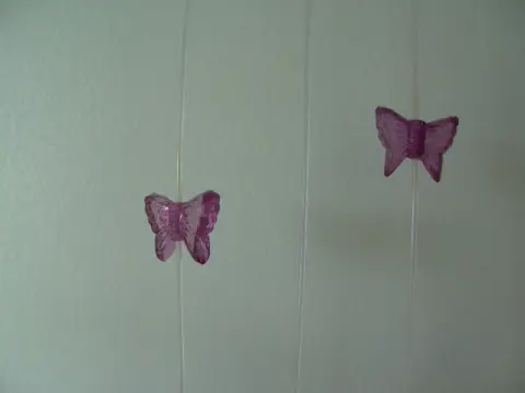 VLINDER DECORATIE TAK PAARS 4 stuks Nieuw