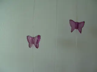 VLINDER DECORATIE TAK PAARS 4 stuks Nieuw