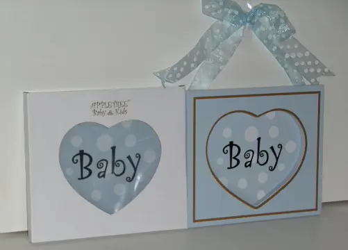 BABY BLAUW KRAAMKADO, WANDDECORATIE Appletree NIEUW