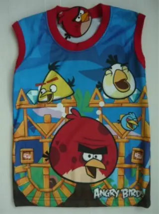 Origineel Angry Birds T-Shirt - maat 104 blauw * nieuw