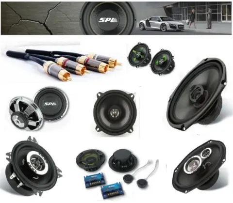 Speakerset 17,- Zware Woofer 1000Watt 59,- Kabelset 14,-