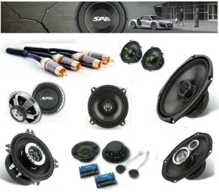 Speakerset 17,- Zware Woofer 1000Watt 59,- Kabelset 14,-