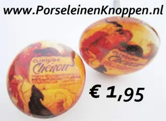 Brocante kastknoppen , Vintage porseleinen kastknop