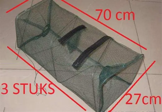 Aanbieding 3 stuks fuik 70x27cm ,krab ,kreeft roofvissen