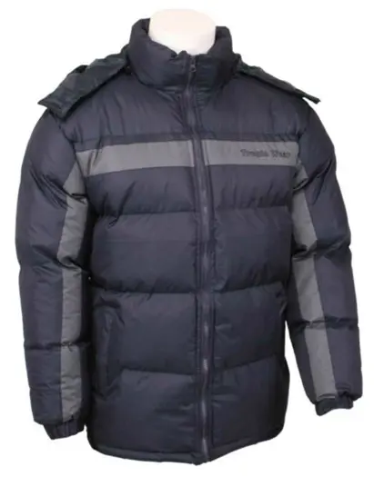 Warme Winterjas blauw/grijs Nieuw