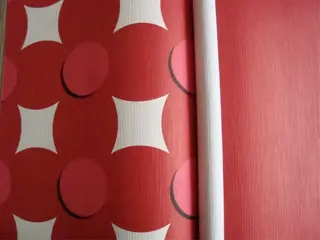 Retro rood trendy behang 04