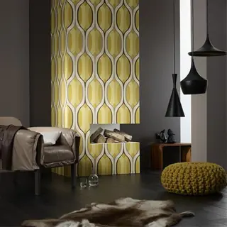 Retro geel behang 10