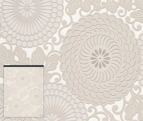 Retro roze wit behang 18